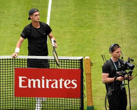 photo : Terence ATMANE (FRA) verliert in 2 Sätzen gegen Medvedev Tennis-Turnier Terra Wortmann Cup im Gerry Weber Sportpark in Halle Westfalen am Mi. 17.06.2026