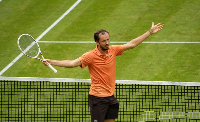 photo : Siegermiene bei Daniil Medvedev Tennis-Turnier Terra Wortmann Cup im Gerry Weber Sportpark in Halle Westfalen am Mi. 17.06.2026