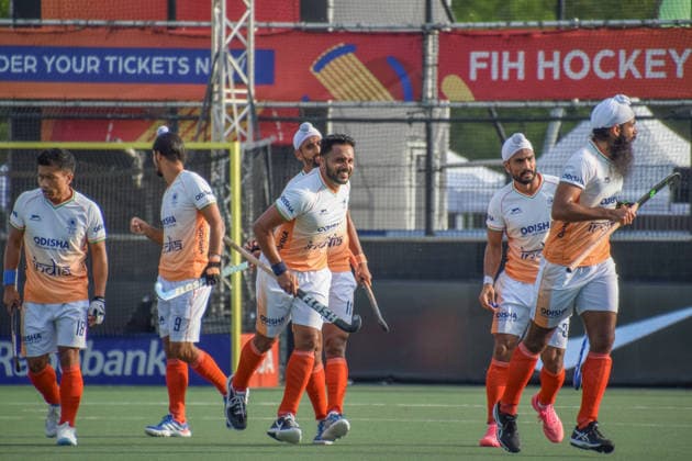 India Celebrate goal during the FIH Pro League game between India and Germany at HC Rotterdam stadion, Netherlands.  Copyright: xArnexvanxderxBenx xSPPx Sportspressphoto_SPR168661