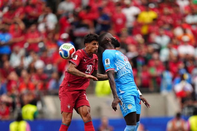 Portugal v DR Congo - FIFA World Cup, WM, Weltmeisterschaft, Fussball 2026 - Group K HOUSTON, USA - JUNE 17: Joao Cancelo (20) of Portugal in action against Arthur Masuaku of DR Congo during the 2026 FIFA World Cup First Stage Group K match between Portugal and DR Congo at NRG Stadium (Houston Stadium) in Houston, Texas, United States on June 17, 2026. Hakan Akgun Anadolu Texas United States. Editorial use only. Please get in touch for any other usage.  Copyright: x2026xAnadoluxHakanxAkgunx