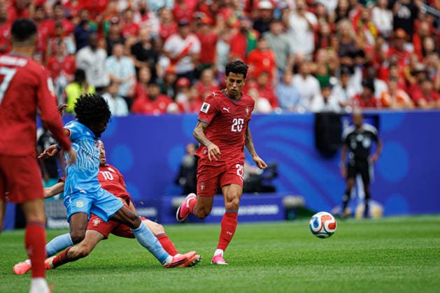 Joao Cancelo seen during FIFA World Cup, WM, Weltmeisterschaft, Fussball 2026 game between national teams of Portugal and DR Congo (Grzegorz Wajda Ball Raw Images) Arlington Dallas Stadium USA Copyright: xGrzegorzxWajdax grzegorzwajda_portugal_drcongo_25226_4-33
