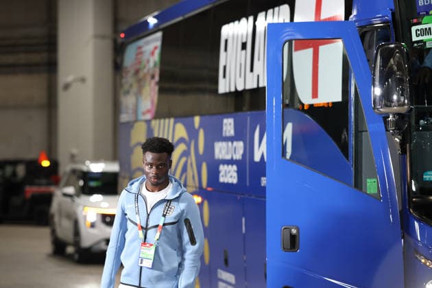 Bukayo Saka of England arrives for the FIFA World Cup, WM, Weltmeisterschaft, Fussball 2026 match between England and Croatia at AT&T Stadium, Dallas, USA on 17 June 2026. Copyright: xPeterxDovganx 45080011