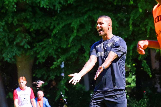 Bild:Alain Karim (Trainer) ---Trainingsauftakt des Greifswalder FC Regionalliga Nordost 17.06.2026 in Greifswald