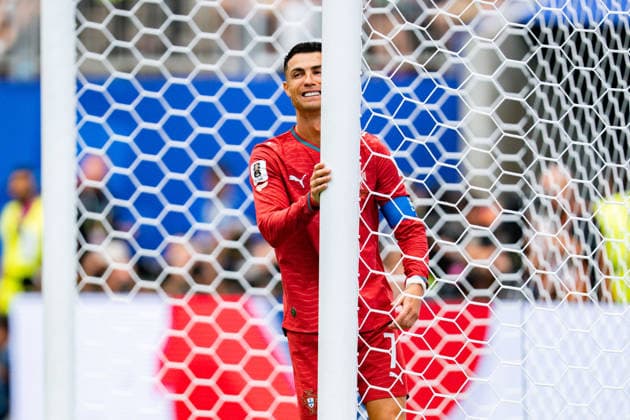 FIFA Fussball Weltmeisterschaft 2026, Gruppe K, Spiel 1, Portugal vs. DR Kongo, 17.06.2026 im NRG Stadium in Houton, Texas Cristiano Ronaldo unzufrieden unglücklich genervt sauer