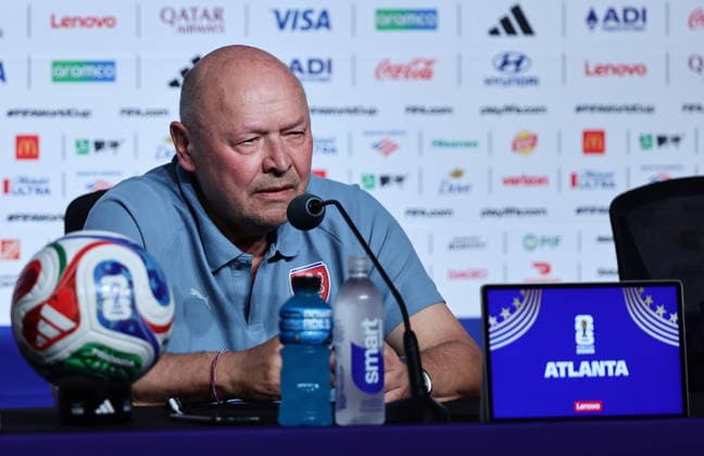 FIFA World Cup, WM, Weltmeisterschaft, Fussball 2026 - Czechia press conference, PK, Pressekonferenz Head coach of Czechia Miroslav Koubek attends a press conference in Atlanta, Georgia, USA, 17 June 2026. Czechia will face South Africa on 18 June in a FIFA World Cup 2026 group A match. ATLANTA United States  Copyright: xRONALDxWITTEKx