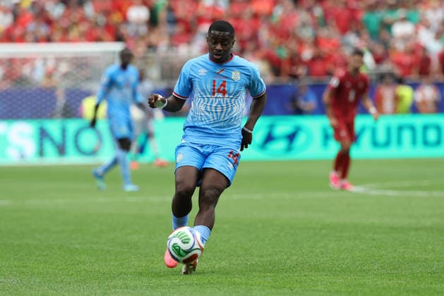 DR Congo s Noah Sadiki in action during a 2026 World Cup Group K soccer match between Portugal and the Democratic Republic of Congo, in Houston, Texas, USA, 17 June 2026 . Portugal vs Democratic Republic of Congo !ACHTUNG: NUR REDAKTIONELLE NUTZUNG!  Copyright: xCarlosxRamírezx GRAF397 20260617-55020626879_1