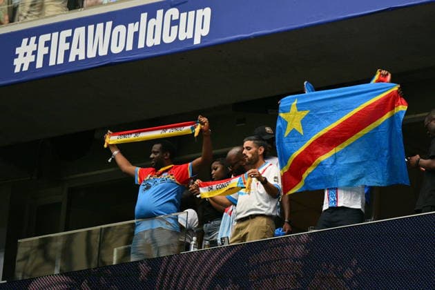 FIFA World Cup, WM, Weltmeisterschaft, Fussball 2026 - Group K - Portugal vs DR Congo Supporters of DR Congo during the FIFA World Cup 2026 group stage match Portugal against Democratic Republic of Congo, in Houston, USA, 17 June 2026. HOUSTON United States  Copyright: xSAMxWASSONx