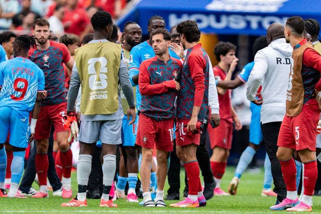 FIFA Fussball Weltmeisterschaft 2026, Gruppe K, Spiel 1, Portugal vs. DR Kongo, 17.06.2026 im NRG Stadium in Houton, Texas Bernardo Silva unzufrieden nach Abpfiff