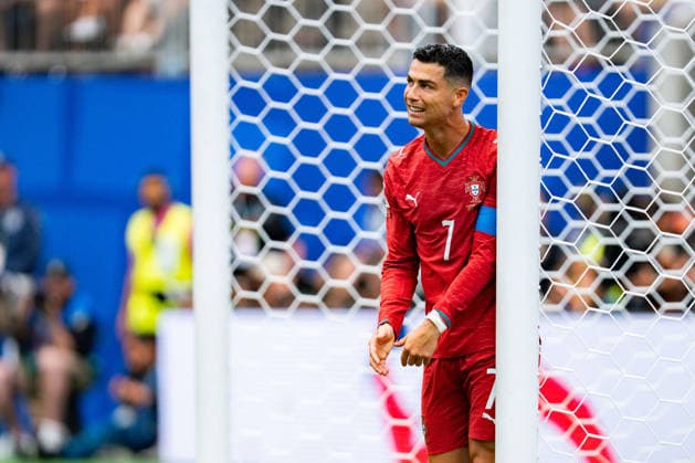 FIFA Fussball Weltmeisterschaft 2026, Gruppe K, Spiel 1, Portugal vs. DR Kongo, 17.06.2026 im NRG Stadium in Houton, Texas Cristiano Ronaldo unzufrieden unglücklich genervt sauer
