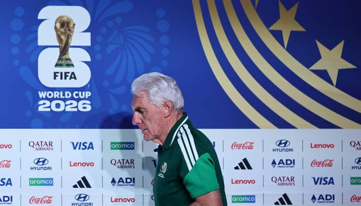 FIFA World Cup, WM, Weltmeisterschaft, Fussball 2026 - South Africa press conference, PK, Pressekonferenz South Africa s head coach Hugo Broos attends a press conference in Atlanta, Georgia, USA, 17 June 2026. South Africa will face Czechia on 18 June in a FIFA World Cup 2026 group A match. ATLANTA United States  Copyright: xRONALDxWITTEKx