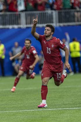 RECORD DATE NOT STATED Portugal faces DR Congo in their opening match of Group K at the 2026 World Cup. Houston, Texas (USA), 06 17 2026 - FIFA World Cup, WM, Weltmeisterschaft, Fussball 2026 Portugal Democratic Republic of Congo Football USA Player Joao Neves scores and celebrates his goal in a match between Portugal and the Democratic Republic of Congo, valid for the first round of Group K of the FIFA World Cup 2026, held at NRG Stadium in Houston, Texas, United States, on Wednesday, June 17, 2026.(Foto: Pedro Paulo Diaz Thenews2 imago images) SPO  Copyright: xPedroxPauloxDiazx