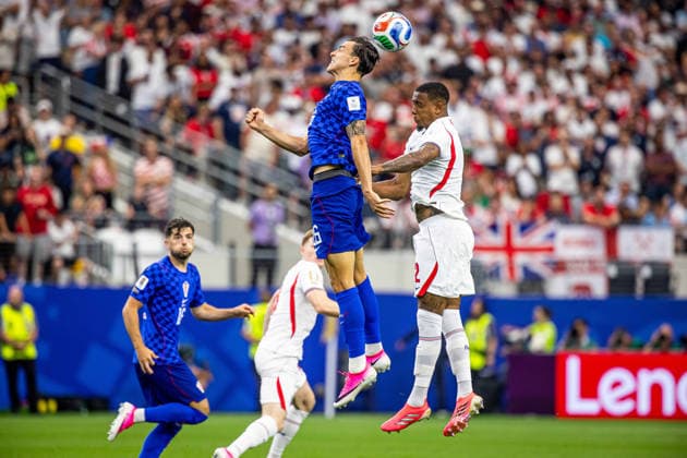 17.06.2026, DALLAS, PILKA NOZNA (FOOTBALL), FIFA World Cup, WM, Weltmeisterschaft, Fussball 2026, MECZ ANGLIA - CHORWACJA ( ENGLAND - CROATIA ) NZ PETAR MUSA EZRI KONSA FOTO LUKASZ SKWIOT CYFRASPORT Football - 2026 FIFA World Cup in USA Canada Mexico England - Croatia POLAND OUT! 