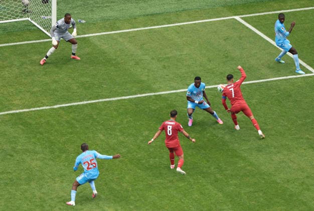 (260618) -- HOUSTON, June 18, 2026 (Xinhua) -- Cristiano Ronaldo (2nd R) of Portugal competes during the group K match between Portugal and the Democratic Republic of the Congo (DRC) at the 2026 FIFA World Cup, WM, Weltmeisterschaft, Fussball at Houston Stadium in Houston, the United States, June 17, 2026. (Xinhua Xu Zijian) (SP)U.S.-HOUSTON-FOOTBALL-FIFA WORLD CUP-GROUP K-POR VS COD !ACHTUNG: NUR REDAKTIONELLE NUTZUNG!  Copyright: xXuxZijianx 0859402508st