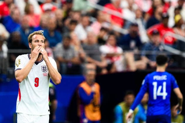 260617 Harry Kane of England looks dejected during the FIFA World Cup, WM, Weltmeisterschaft, Fussball 2026 football match between England and Croatia on June 17, 2026 in Dallas. Photo: Joel Marklund BILDBYRAN kod JM JM0826 bbeng fotboll football soccer fotball vm fotbolls-vm fotball-vm fotbolls-vm 2026 fifa world cup 2026 england kroatien croatia depp