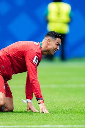 FIFA Fussball Weltmeisterschaft 2026, Gruppe K, Spiel 1, Portugal vs. DR Kongo, 17.06.2026 im NRG Stadium in Houton, Texas Cristiano Ronaldo unzufrieden unglücklich genervt sauer