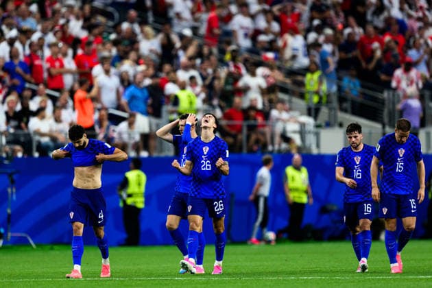 260617 Petar Musa of Croatia celebrates scoring 2-2 during the FIFA World Cup, WM, Weltmeisterschaft, Fussball 2026 football match between England and Croatia on June 17, 2026 in Dallas. Photo: Joel Marklund BILDBYRAN kod JM JM0826 bbeng fotboll football soccer fotball vm fotbolls-vm fotball-vm fotbolls-vm 2026 fifa world cup 2026 england kroatien croatia jubel