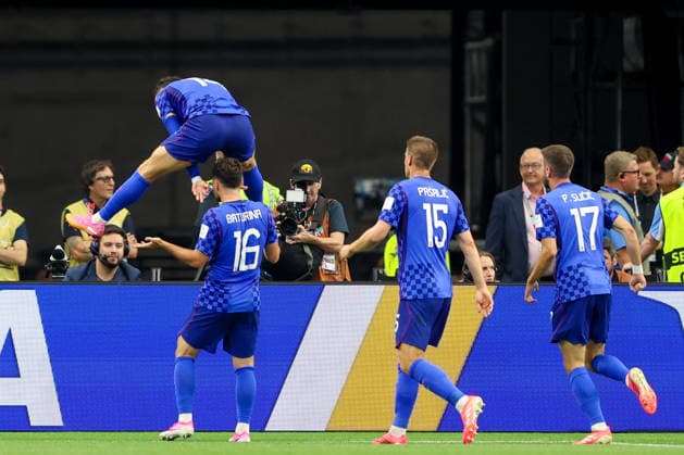 England v Croatia: Group L - FIFA World Cup, WM, Weltmeisterschaft, Fussball 2026 Players of Croatia celebrate after Martin Baturina of Croatia scores a goal for 1:1 during the FIFA World Cup 2026 Group L match between England and Croatia at Dallas Stadium on June 17, 2026 in Dallas, Texas.  SanjinxStrukic PIXSELL