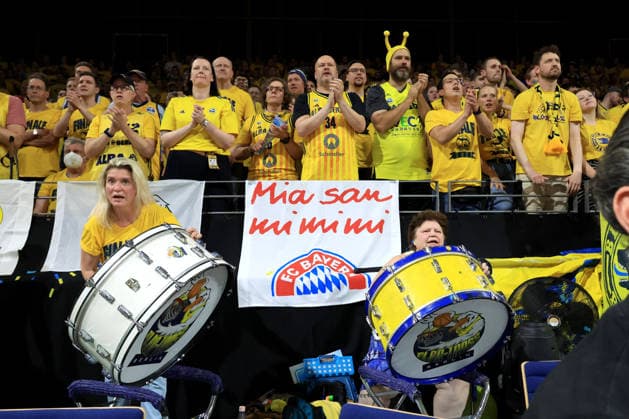 DEU, easyCredit BBL, ALBA vs. Bayern Muenchen, 17.06.2026, Uber-Arena, Berlin, DEU, easyCredit BBL, ALBA vs. Bayern Muenchen, im Bild ALBA-Fans, Fanblock,