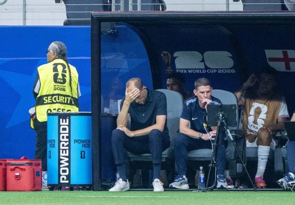 Fußball, Herren, FIFA World Cup, WM, Weltmeisterschaft, Fussball 2026 in Mexiko, Kanada und USA, Spiel in Dallas (Gruppe L, 1. Spieltag), England - Kroatien, v. l. Trainer Thomas Tuchel (England), 17.06. 2026,