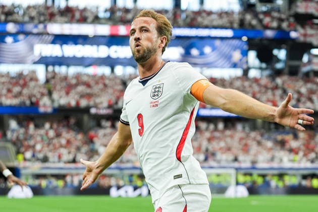 Harry Kane of England celebrates after scoring the team s second goal during a FIFA Men’s World Cup 2026 Group Stage football match between England and Croatia at Dallas Stadium, in Arlington on June 17th 2026 (Photo by Richard Callis SPP)  Copyright: xRichardxCallis SPPx Sportspressphoto_SPR168862