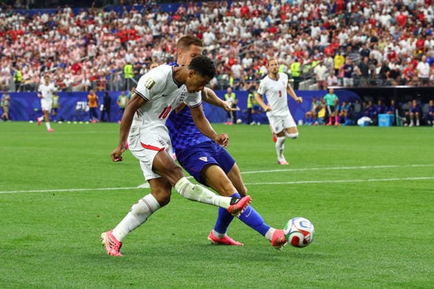 FIFA World Cup, WM, Weltmeisterschaft, Fussball 2026: England v Croatia DALLAS, USA - 17th June 2026: Jude Bellingham of England scores his side s third goal during the FIFA World Cup 2026 Group L match between England and Croatia at Dallas Stadium Dallas Dallas Stadium United States of America Copyright: xCraigxMercerx xPeakxActionxPhotosx
