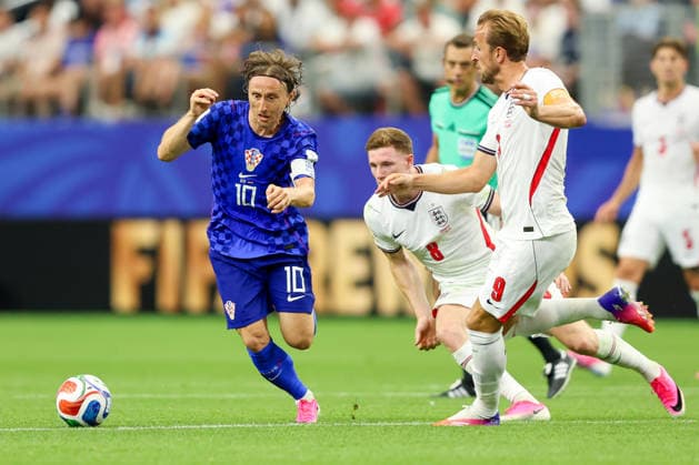 England v Croatia: Group L - FIFA World Cup, WM, Weltmeisterschaft, Fussball 2026 Luka Modric of Croatia runs with the ball during the FIFA World Cup 2026 Group L match between England and Croatia at Dallas Stadium on June 17, 2026 in Dallas, Texas.  SanjinxStrukic PIXSELL