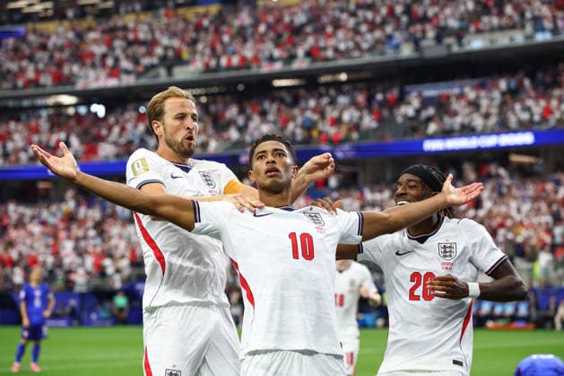 FIFA World Cup, WM, Weltmeisterschaft, Fussball 2026: England v Croatia DALLAS, USA - 17th June 2026: Jude Bellingham of England celebrates scoring his side s third goal during the FIFA World Cup 2026 Group L match between England and Croatia at Dallas Stadium Dallas Dallas Stadium United States of America Copyright: xCraigxMercerx xPeakxActionxPhotosx