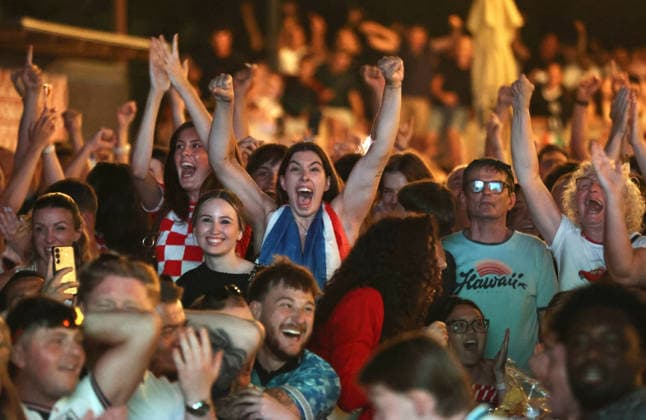 260617_PXL_fans world cup 2026 Fan atmosphere while watching the match between Croatia and England at Zvonec park in Split, Croatia, on June 17, 2026.  IvoxCagalj PIXSELL