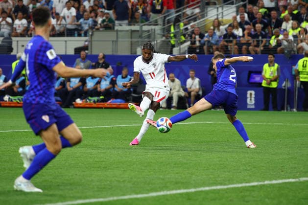 FIFA World Cup, WM, Weltmeisterschaft, Fussball 2026: England v Croatia DALLAS, USA - 17th June 2026: Marcus Rashford of England scores his side s fourth goal during the FIFA World Cup 2026 Group L match between England and Croatia at Dallas Stadium Dallas Dallas Stadium United States of America Copyright: xCraigxMercerx xPeakxActionxPhotosx