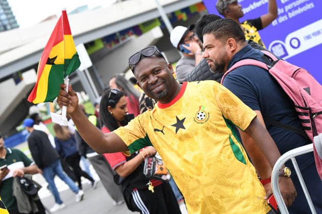Ghana national team, Nationalteam vs Panama National Team. FIFA World Cup, WM, Weltmeisterschaft, Fussball 2026 Group L match. Supporters from all over the world gather around the stadium previous to the match played between the National Team of Ghana and the National Team of Panama. FIFA World Cup 2026 Group L match, played on 17.06.26 at the Toronto Stadium in Toronto, Ontario, Canada. Photo Jose Campos PMEimages Toronto Ontario Canada Copyright: xx