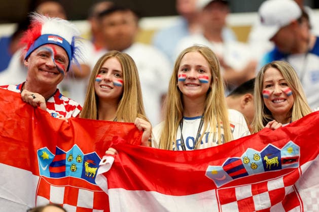 England v Croatia: Group L - FIFA World Cup, WM, Weltmeisterschaft, Fussball 2026 Fans of Croatia cheers during the FIFA World Cup 2026 Group L match between England and Croatia at Dallas Stadium on June 17, 2026 in Dallas, Texas.  SanjinxStrukic PIXSELL