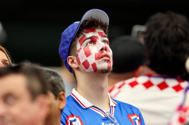 England v Croatia: Group L - FIFA World Cup, WM, Weltmeisterschaft, Fussball 2026 Fans of Croatia cheers during the FIFA World Cup 2026 Group L match between England and Croatia at Dallas Stadium on June 17, 2026 in Dallas, Texas.  SanjinxStrukic PIXSELL