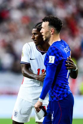 260617 Marcus Rashford of England and Ivan Perisic of Croatia during the FIFA World Cup, WM, Weltmeisterschaft, Fussball 2026 football match between England and Croatia on June 17, 2026 in Dallas. Photo: Joel Marklund BILDBYRAN kod JM JM0826 bbeng fotboll football soccer fotball vm fotbolls-vm fotball-vm fotbolls-vm 2026 fifa world cup 2026 england kroatien croatia