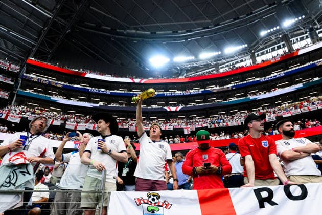 260617 Fans of England during the FIFA World Cup, WM, Weltmeisterschaft, Fussball 2026 football match between England and Croatia on June 17, 2026 in Dallas. Photo: Joel Marklund BILDBYRAN kod JM JM0826 bbeng fotboll football soccer fotball vm fotbolls-vm fotball-vm fotbolls-vm 2026 fifa world cup 2026 england kroatien croatia publik