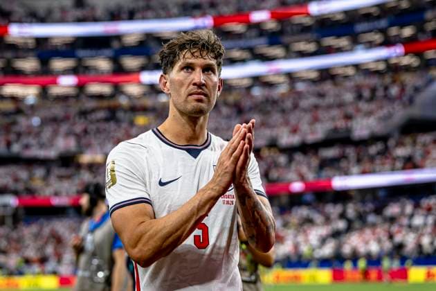 DALLAS - John Stones of England during the 2026 World Cup at AT&T Stadium on June 17, 2026, in Dallas, United States. (Photo by Stefan Koops EYE4IMAGES DeFodi Images) -