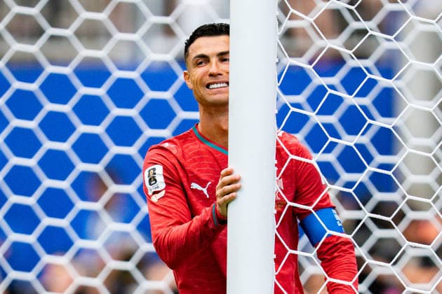 FIFA Fussball Weltmeisterschaft 2026, Gruppe K, Spiel 1, Portugal vs. DR Kongo, 17.06.2026 im NRG Stadium in Houton, Texas Cristiano Ronaldo unzufrieden unglücklich genervt sauer *** 2026 FIFA World Cup, Group K, Match 1, Portugal vs. DR Congo, June 17, 2026, at NRG Stadium in Houston, Texas. Cristiano Ronaldo Copyright: xBahhoxKarax