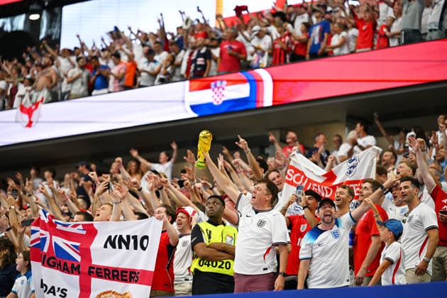 England fans (ENG), JUNE 17, 2026 - Football Soccer : FIFA World Cup, WM, Weltmeisterschaft, Fussball 2026 Group L match between England 4-2 Croatia at Dallas Stadium in Arlington, Texas, USA.  aflo_334824462 KenjiroxMatsuox