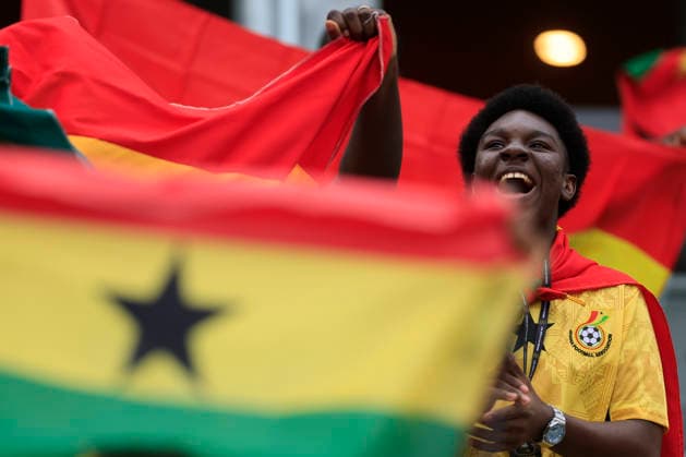 A fan of Ghana reacts before the FIFA World Cup, WM, Weltmeisterschaft, Fussball 2026 group stage match Ghana against Panama at BMO Stadium in Toronto, Canada, 17 June 2026. FIFA World Cup 2026 - Group L- Ghana vs Panama !ACHTUNG: NUR REDAKTIONELLE NUTZUNG!  Copyright: xBienvenidoxVelascox GR4055 20260617-55020628671_1