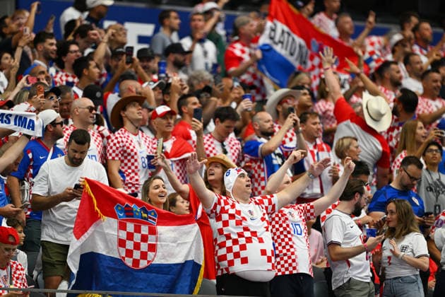 Croatia fans (CRO), JUNE 17, 2026 - Football Soccer : FIFA World Cup, WM, Weltmeisterschaft, Fussball 2026 Group L match between England 4-2 Croatia at Dallas Stadium in Arlington, Texas, USA.  aflo_334834125 KenjiroxMatsuox