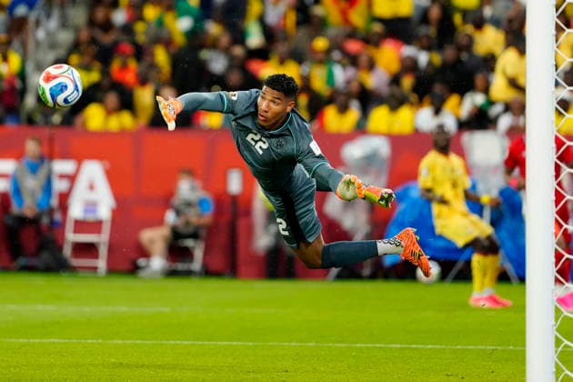 June 17, 2026, Toronto, On, CANADA: Panama s Orlando Mosquera (22) makes a save during second half group L World Cup soccer action against Ghana, in Toronto, Wednesday, June 17, 2026. Ghana V. Panama  - ZUMAc35_ 20260617_zaf_c35_202 Copyright: xFrankxGunnx