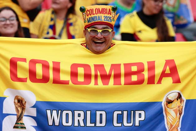 FIFA World Cup, WM, Weltmeisterschaft, Fussball 2026 - Group K- Uzbekistan vs Colombia A Colombia fan attends the 2026 FIFA World Cup Group K match between Uzbekistan and Colombia at Azteca Stadium in Mexico City, Mexico, 17 June 2026. Mexico City Mexico  Copyright: xJosexMendezx