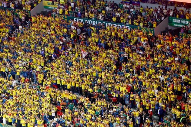 FIFA World Cup, WM, Weltmeisterschaft, Fussball 2026 - Group K - Uzbekistan vs Colombia Supporters of Colombia cheer during the FIFA World Cup 2026 Group K soccer match between Uzbekistan and Colombia, in Mexico City, Mexico, 17 June 2026. Mexico City Mexico  Copyright: xSASHENKAxGUTIERREZx