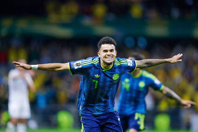 FIFA World Cup, WM, Weltmeisterschaft, Fussball 2026 UZBEKISTAN VS COLOMBIA FIFA WORLD CUP 2026 UZBEKISTAN VS COLOMBIA UZBEKISTAN VS COLOMBIA 17062026 CIUDAD DE MEXICO, MEXICO. Action photo of Luis Diaz (7) of Colombia, celebrating a goal during Round 1 Group K game of the FIFA World Cup 2026, held at the Estadio Ciudad de Mexico at Mexico City . Foto de accion de Luis Diaz (7)de Colombia, celebrando un gol durante juego de Ronda 1 del Grupo K de la Copa del Mundo 2026 de la FIFA, celebrado en el Estadio Ciudad de Mexico de la Ciudad de MÃ xico. PHOTO BY IMAGENSHOP AGENCIA FOTOGRAFICA MEXICO CITY MEXICO CITY MEXICO *** FIFA WORLD CUP 2026 UZBEKISTAN VS COLOMBIA FIFA WORLD CUP 2026 UZBEKISTAN VS COLOMBIA UZBEKISTAN VS COLOMBIA 06 17 2026 MEXICO CITY, MEXICO Action photo of Luis Diaz 7 of Colombia, celebrating a goal during a Round 1 Group K match of the 2026 FIFA World Cup, held at the Estadio Ciudad de Mexico in Mexico City Action photo of Luis Diaz 7 of Colombia, celebrating a goal during a Round 1 Group K match of the 2026 FIFA World Cup, held at the Estadio Ciudad de Mexico in Mexico City PHOTO BY IMAGENSHOP PHOTO AGENCY MEXICO CITY MEXICO CITY MEXICO,detected_source_language Copyright: xJorgexReyesx