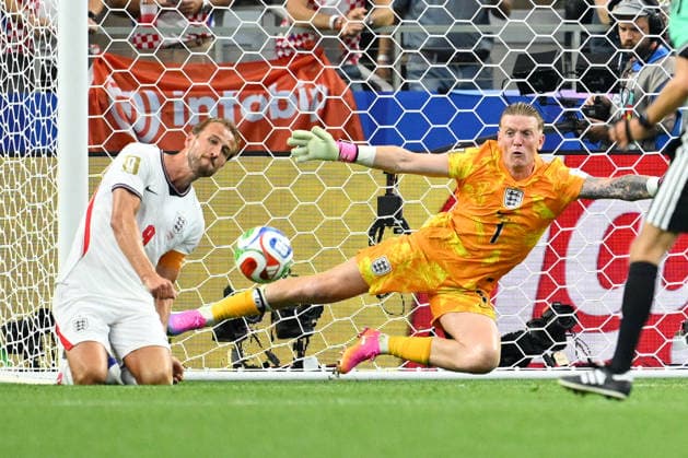 (L-R) Harry Kane (ENG), Jordan Pickford (ENG), JUNE 17, 2026 - Football Soccer : FIFA World Cup, WM, Weltmeisterschaft, Fussball 2026 Group L match between England 4-2 Croatia at Dallas Stadium in Arlington, Texas, USA.  aflo_334843635 KenjiroxMatsuox