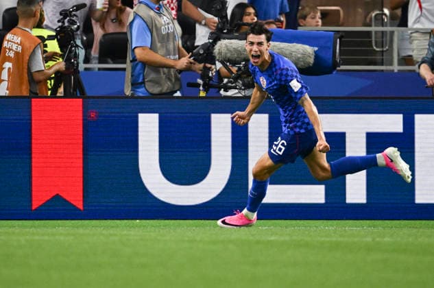 (260618) -- DALLAS, June 18, 2026 -- Petar Musa of Croatia celebrates his goal during the group L match between England and Croatia at the 2026 FIFA World Cup, WM, Weltmeisterschaft, Fussball at the Dallas Stadium in Dallas, the United States, on June 17, 2026. ) (SP)U.S.-DALLAS-FOOTBALL-FIFA WORLD CUP-GROUP L-ENG VS CRO WuxXiaoling 