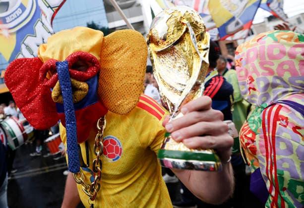 (260618) -- MEXICO CITY, June 18, 2026 -- A fan of Colombia is seen before the group K match between Uzbekistan and Colombia at the FIFA World Cup, WM, Weltmeisterschaft, Fussball 2026 in Mexico City, Mexico, June 17, 2026. (Photo by Xinhua) (SP)MEXICO-MEXICO CITY-FOOTBALL-FIFA WORLD CUP-GROUP K-UZB VS COL LucioxTavora 