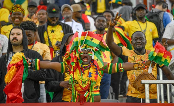 June 18, 2026, Toronto, Ontario, Canada: Fans cheering on Ghana during the opening game of the 2026 FIFA World Cup, WM, Weltmeisterschaft, Fussball between Ghana and Panama at Toronto Field. Sports News - June 18, 2026  - ZUMAv136 20260618_zsp_v136_004 Copyright: xJeffxVoganx