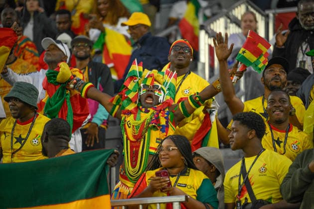 June 18, 2026, Toronto, Ontario, Canada: Fans cheer for Ghana during the FIFA World Cup, WM, Weltmeisterschaft, Fussball game between Ghana and Panama at Toronto Field. Sports News - June 18, 2026  - ZUMAv136 20260618_zsp_v136_021 Copyright: xJeffxVoganx