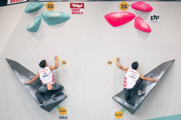 17.06.2026: Klettern - Bouldern: World Climbing Series Innsbruck 2026 - Qualifikation Herren Ravianto Ramadhan (INA), Raviandi Ramadhan (INA) Innsbruck Kletterzentrum Innsbruck Österreich