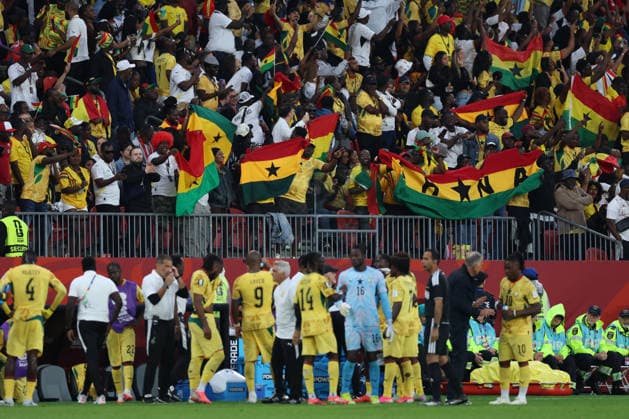 Toronto, Canada - 17 June: Ghana s fans cheer during the FIFA World Cup, WM, Weltmeisterschaft, Fussball 2026 match between Ghana vs Panama at Toronto Stadium on 17 June 2026. Toronto Toronto Stadium Canada Copyright: xOPAxImagesxMohammadxKaramalix